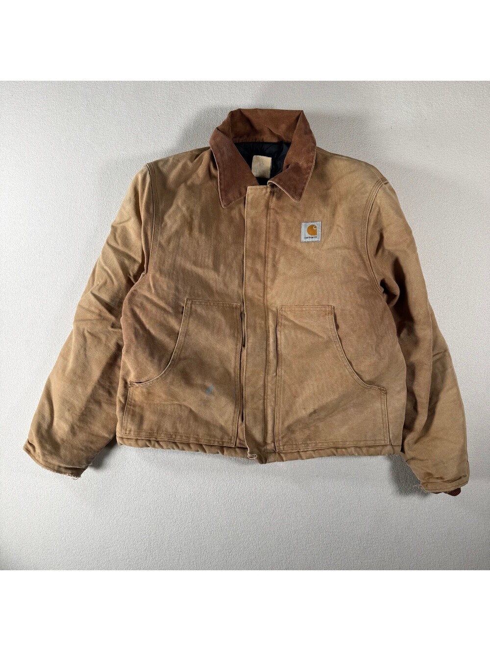 Vintage Carhartt J02 Cropped Arctic BRN Canvas Lined Jacket